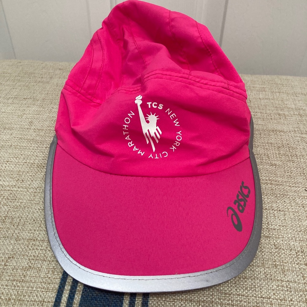 NYC Marathon women’s pink ASICS hat